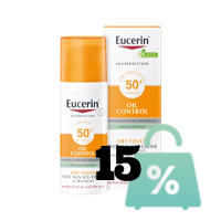 Eucerin® Oil Control Face Sun Gel-Creme LSF 50+ sehr hoher Sonnenschutz mit 8 Stunden Anti-Glanz Effekt